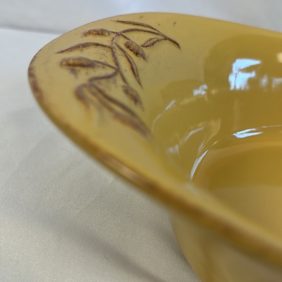 Cerutil Stoneware Oval Serving Bowls Mustard Yellow Portugal - Picture 7 of 9